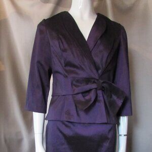 Vintage Alex Evenings Purple Iridescent Jacket & Skirt Alex Petites